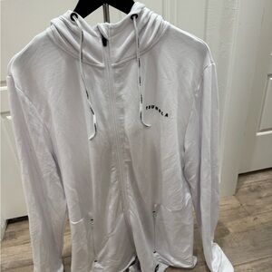 YoungLA White Hoodie with Black Logo